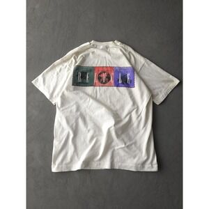 Vintage 90s Recycle White Pocket T-shirt Single Stitch Made in USA Marriott L